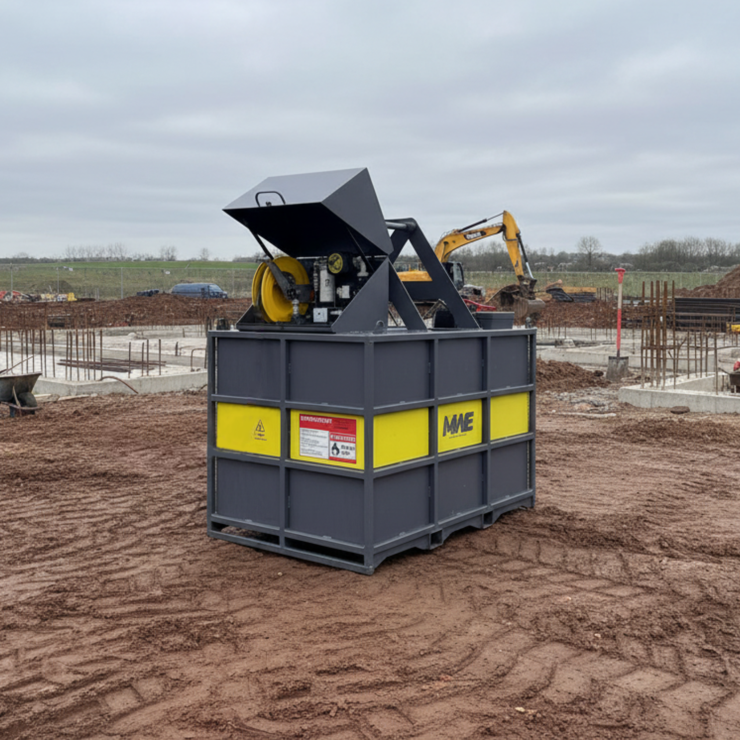 MW Equipment FuelBag — 2000L bunded diesel bowser for excavator lifting