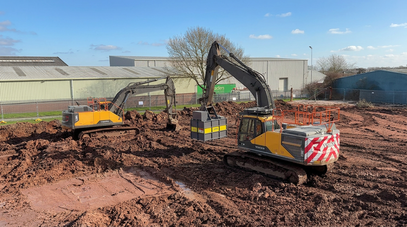 MW Equipment site equipment in use on a UK construction site